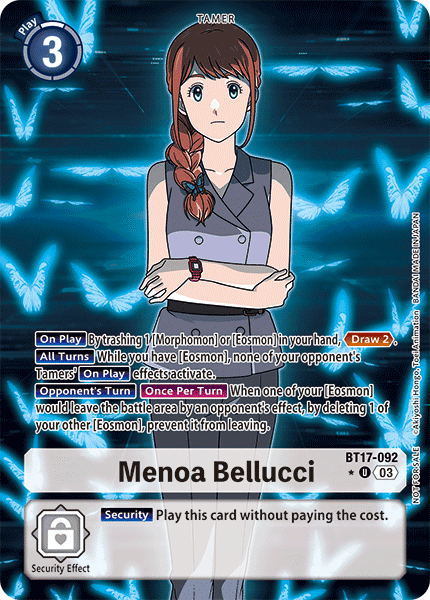 Digimon Karte [BT17-092 / alt-1] Menoa Bellucci - Game.kiwi